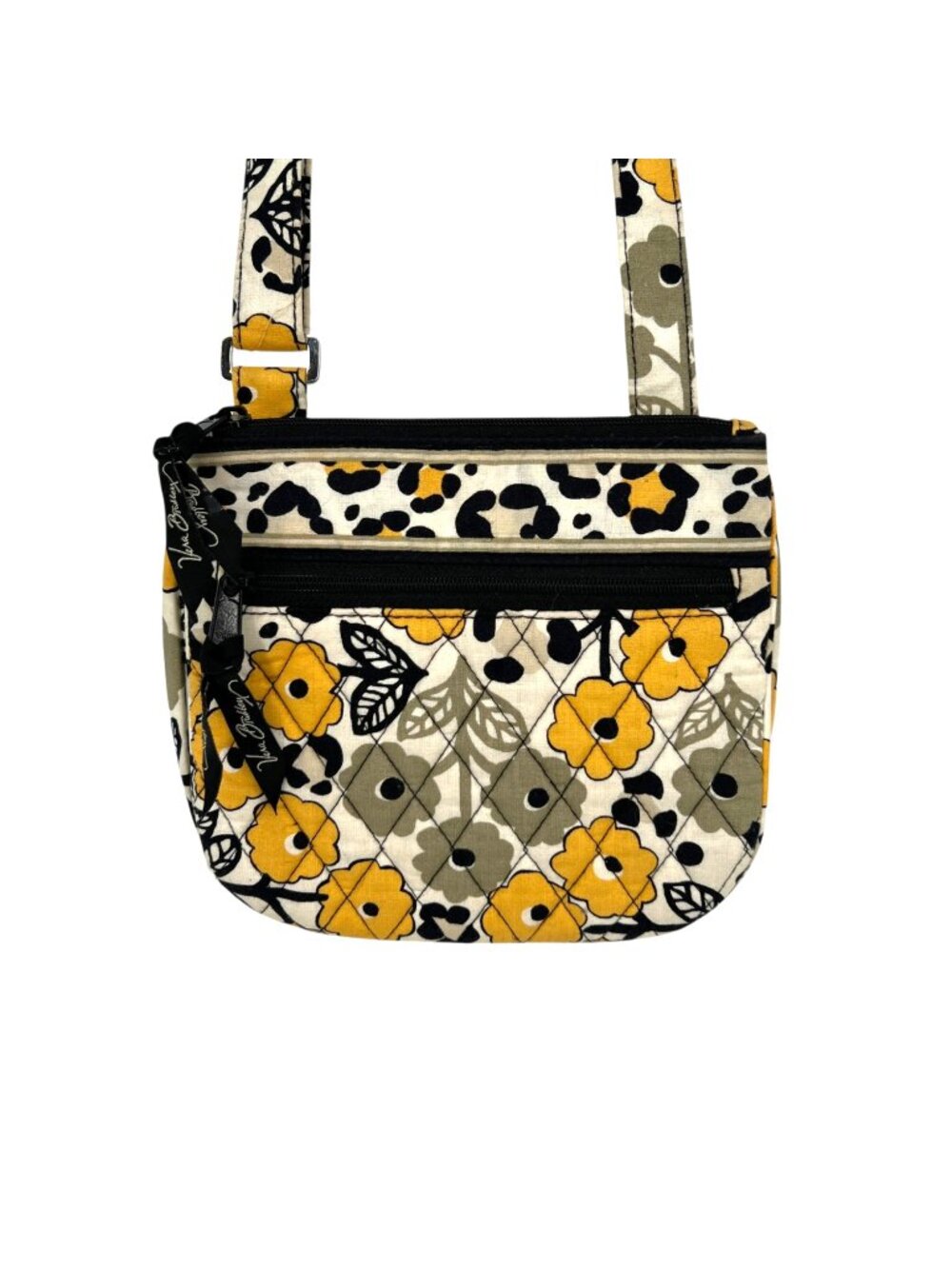 Vera Bradley Go Wild Little Flap Hipster Crossbody Bag Quilted Floral Pattern